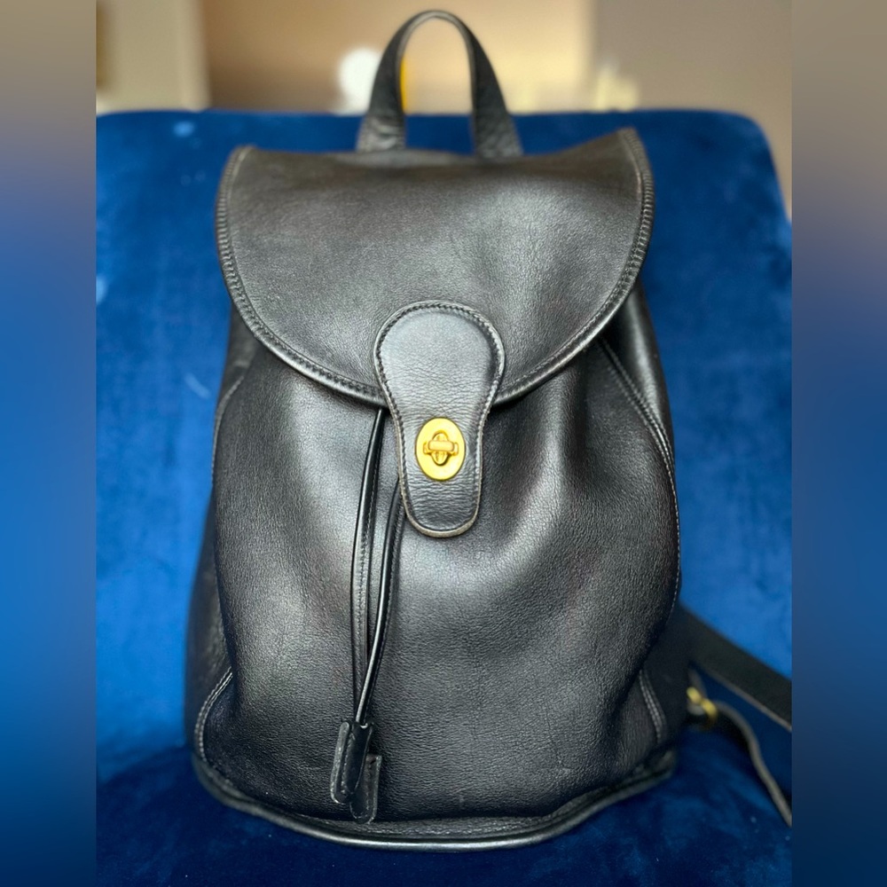 Vintage 90s Coach 9943 black backpack
